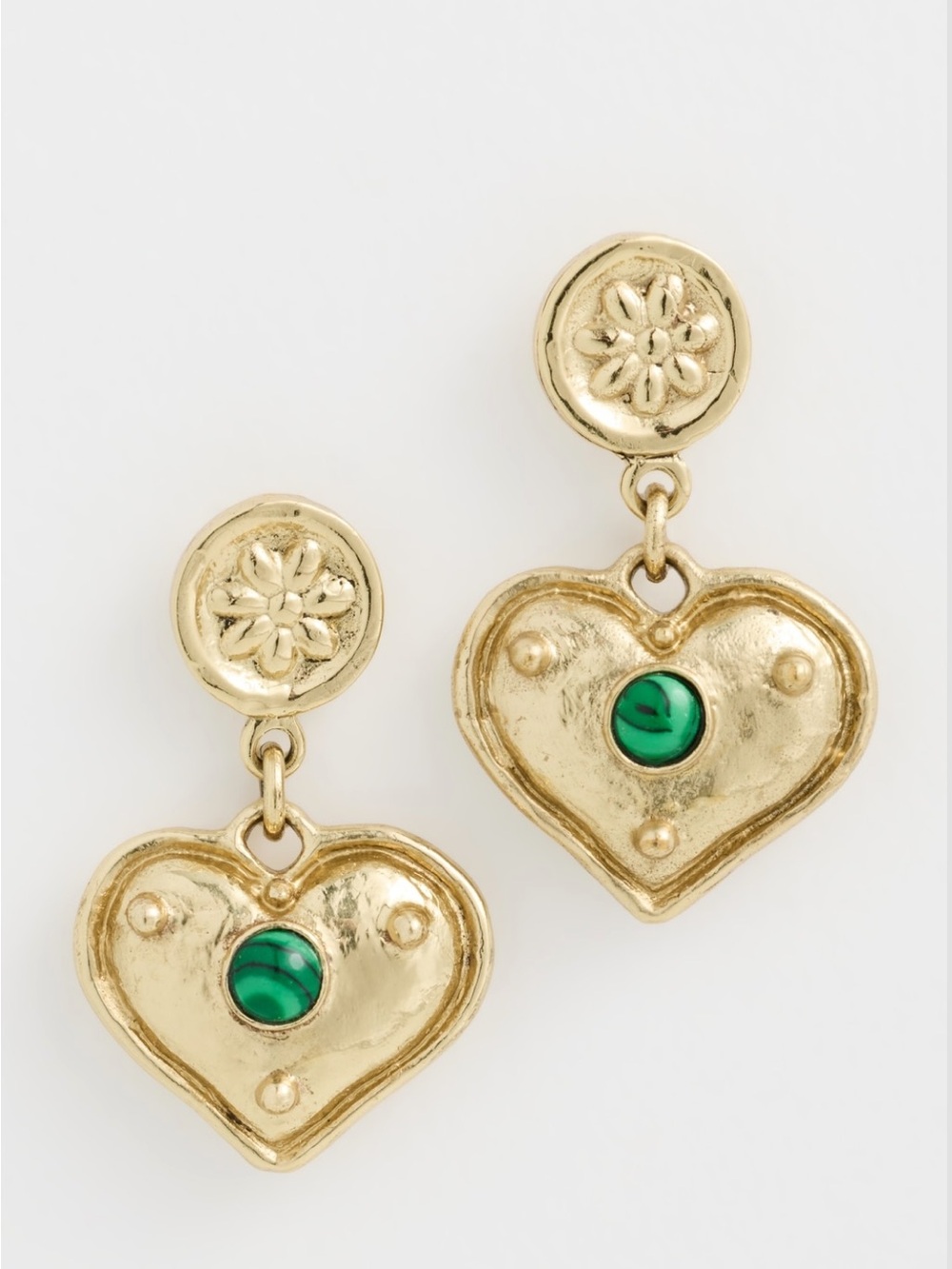 Alemais Jem Heart Drop Earrings NIB